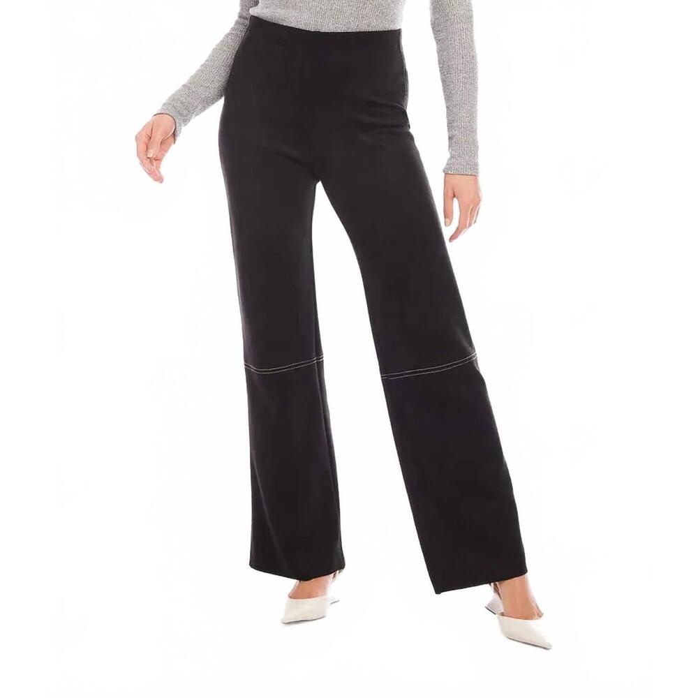 NEW KAREN KANE fanna faux suede stitch pants in black